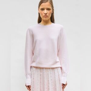 Molli Womens Fine Round-neck SweaterPetal - Light Pink Knit Italian Wool Size M